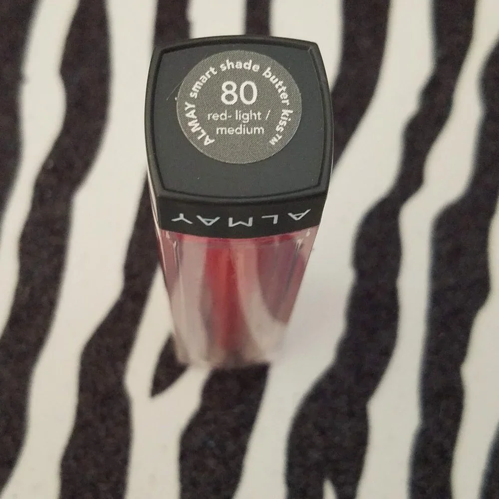 Set of 2 Almay Smart Shade‎ Butter Kiss Lipstick Red-Light/Medium #80